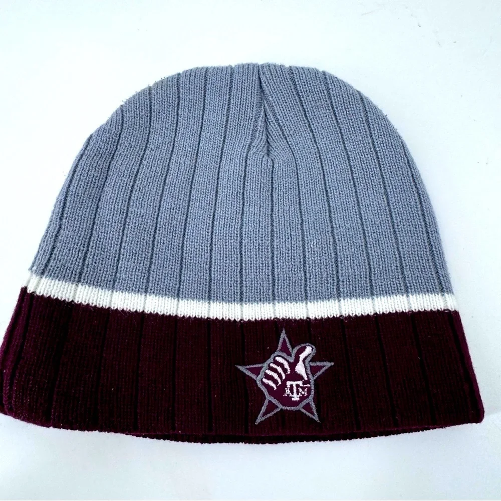 Texas A&M Aggies‎ Gray and Maroon Knit Beanie